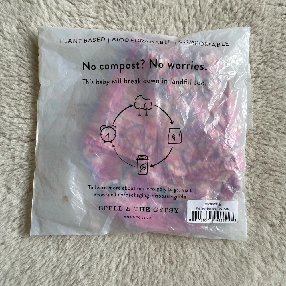 Spell | Little Gypsies Folk Town Bloomers Pink | 3-6 Months